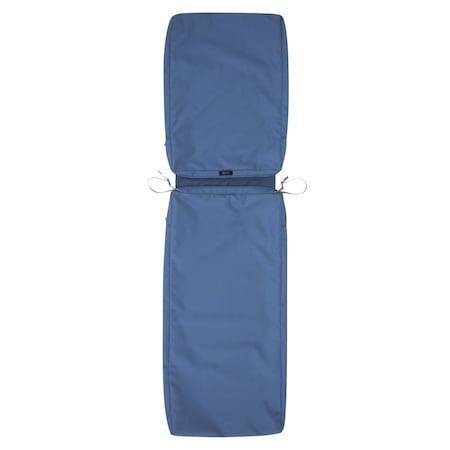 Classic Accessories Ravenna Water-Resistant Patio Chaise Cushion Cover, 80 x 26 x 3 Inch, Empire Blue 60-575-010501-EC